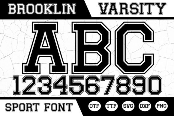 Brooklin Varsity Font: A Bold Display Typeface for Craft Projects