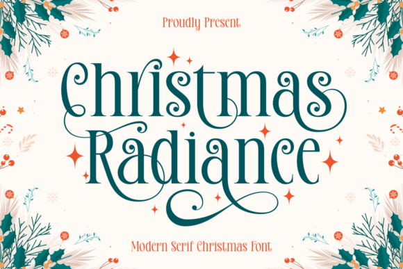 Christmas Radiance: A Festive Display Font for Holiday Projects