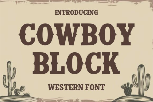 Cowboy Block – A Bold Western Display Font for Editorial Design