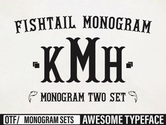 Fishtail Monogram Font for Stylish and Elegant Craft Projects