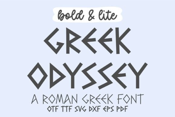 Greek Odyssey Font for Timeless Craft Projects