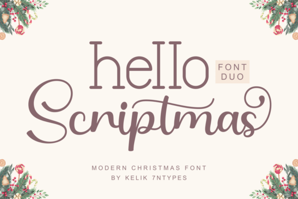 Hello Scriptmas Duo Font for Festive and Polished Branding