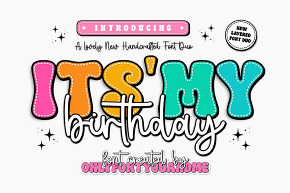 Its My Birthday Font for Editorial Design