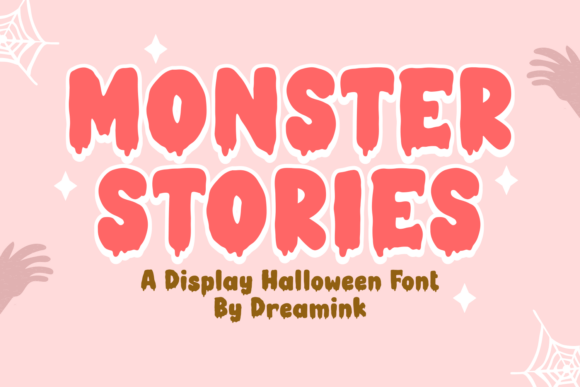 Monster Stories Font by Dreamink 7ntypes: A Bold Halloween Display Typeface
