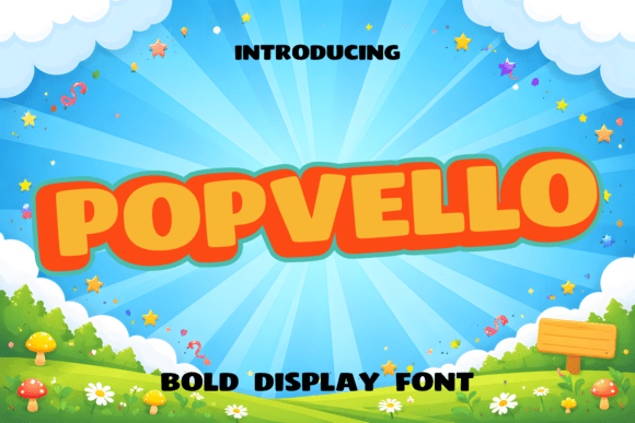 Popvello Font: A Festive Display Typeface for Digital Marketers