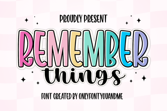 Remember Things Font for Modern Branding Projects