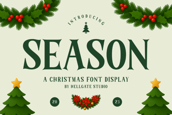 Season Font: A Christmas Display Typeface for Makers