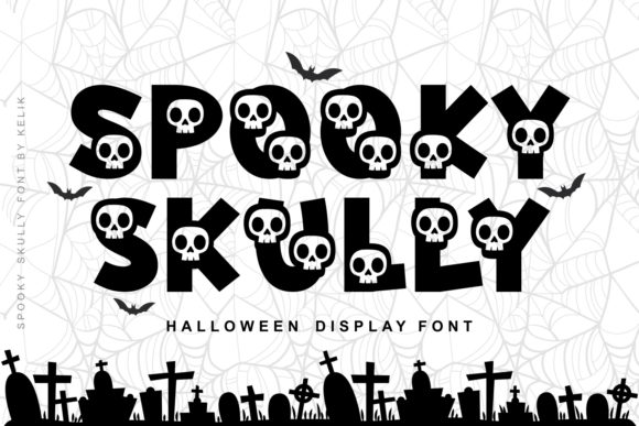 Spooky Skully Font by Kelik 7ntypes: A Halloween Display Typeface for Bold Digital Branding