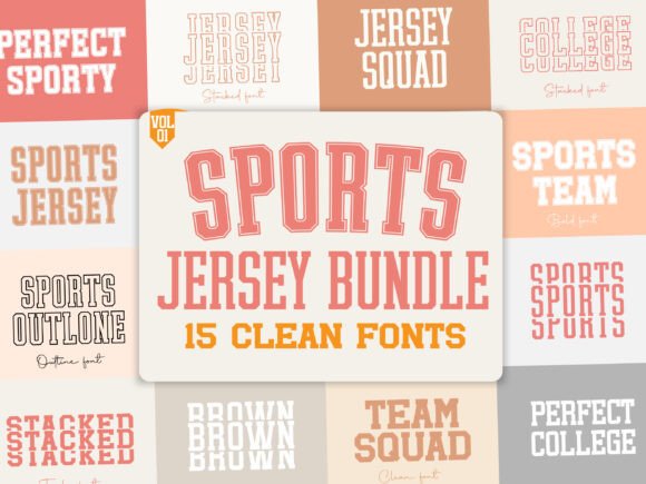 Sports Jersey Bundle: A Premium Font for Display Projects