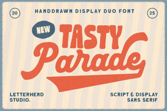 Tasty Parade Duo: A Bold Display Font for Craft Creators