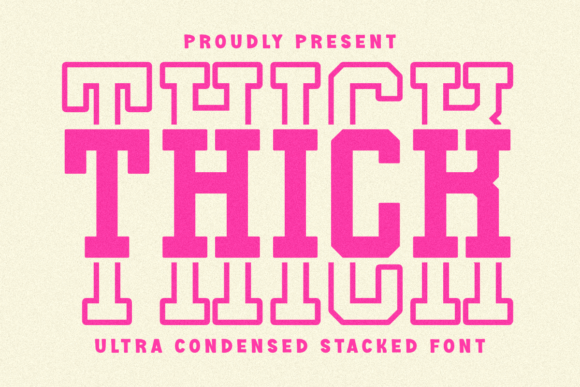 Thick Stacked Font for Bold Web Design and Brand Impact