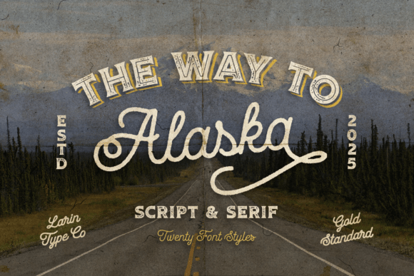 Way to Alaska: A Vintage Font for Authentic Branding Projects