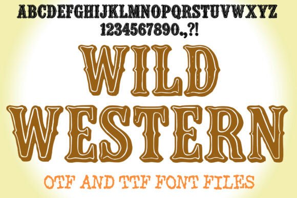 Wild Western Font: A Cowboy Style Typeface for Editorial Design